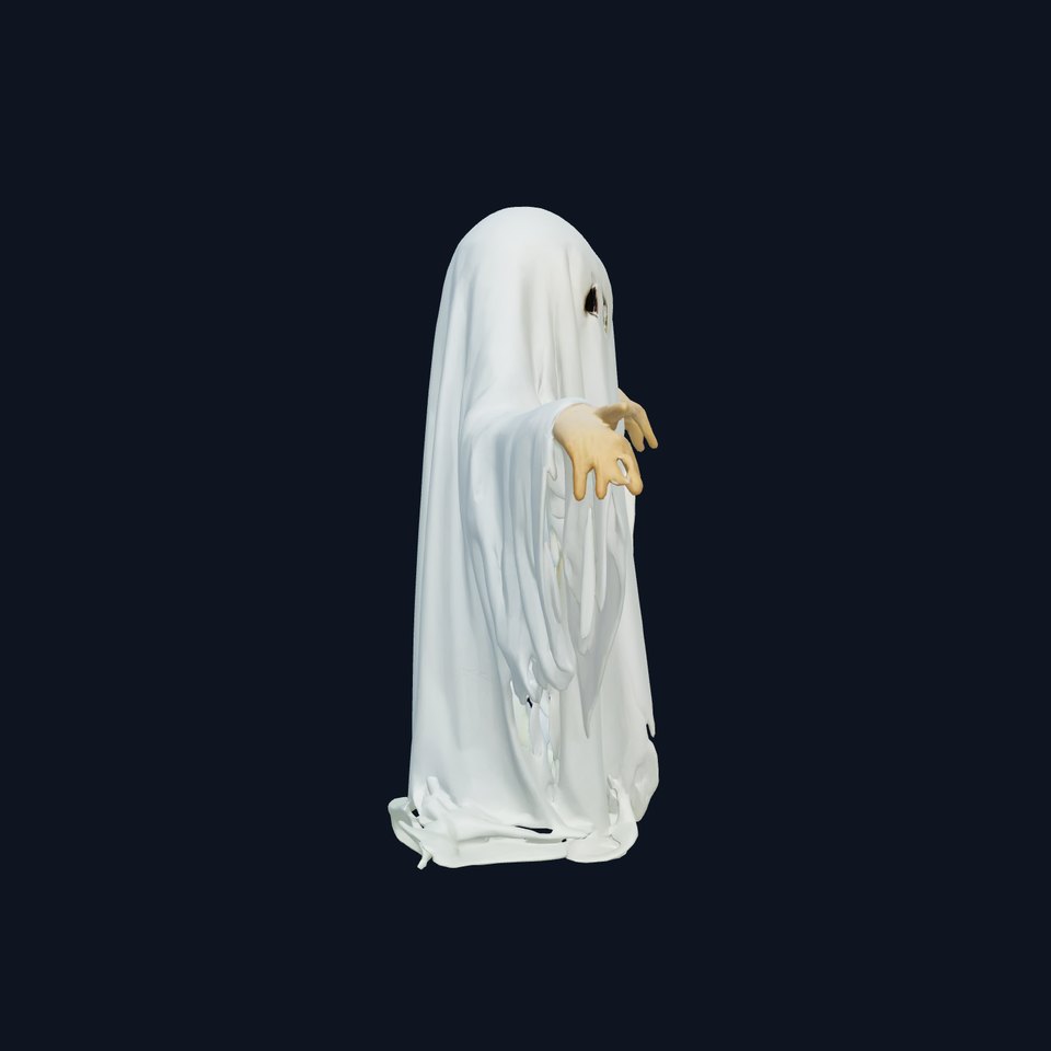 Ghost with Glowing Aura and Tattered Sheet model pack